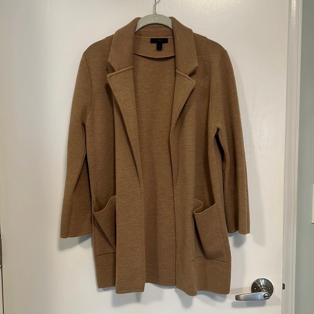 Sweater blazer, quarter sleeve